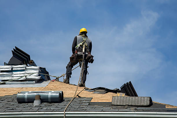 Professional Gutter Installation technician working in Pleasant Hill, MS